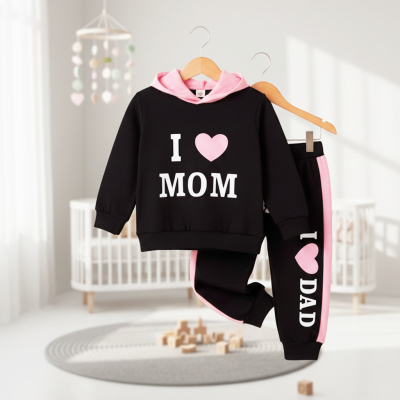 Baby Soft Winter Black Hoodie & Trouser Set